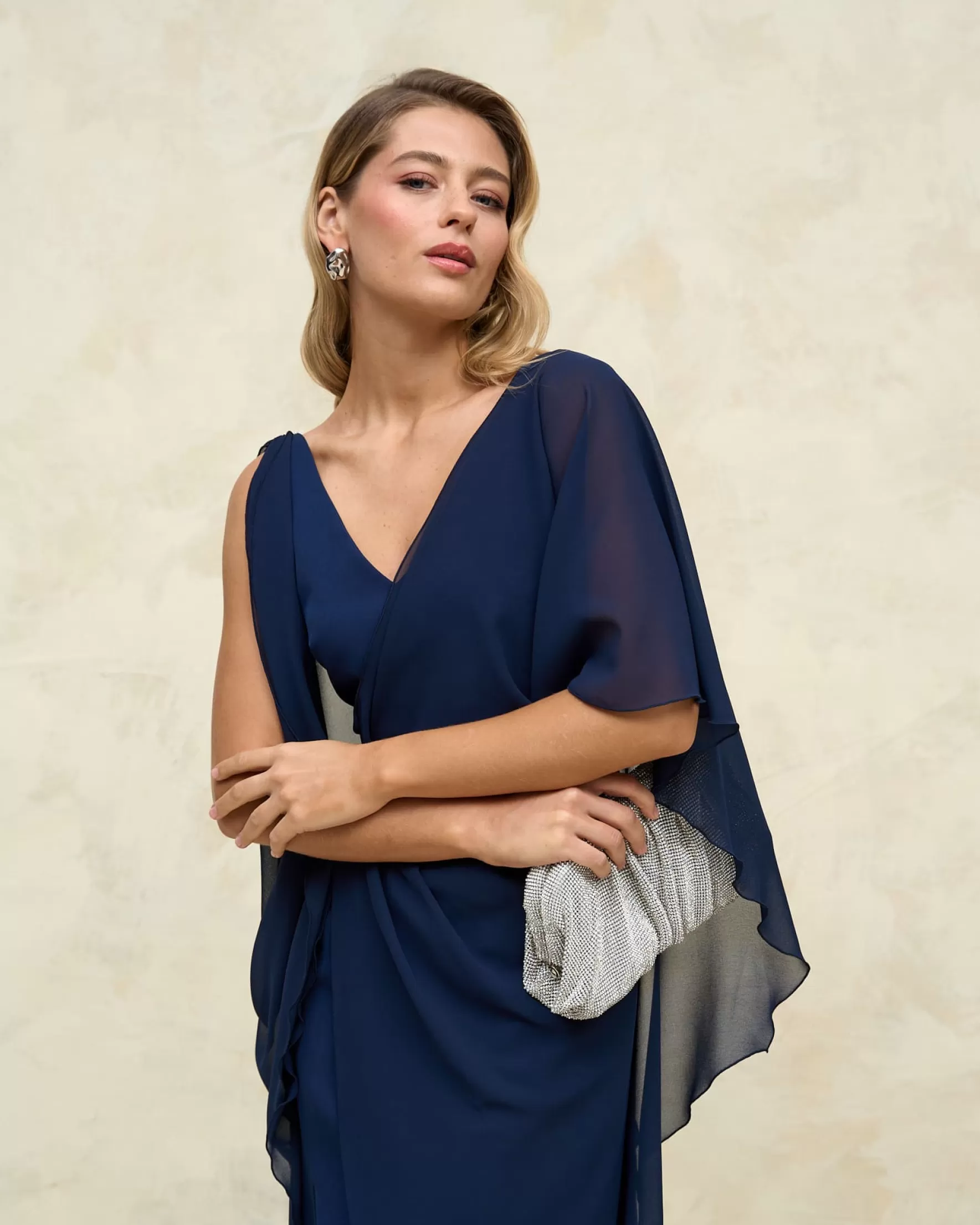 Miphai Bolso Metalizado Plata Outlet