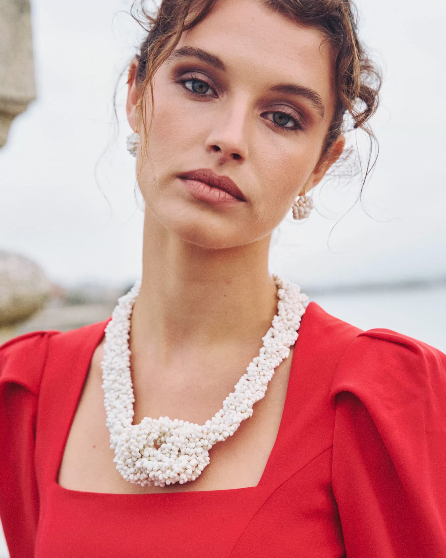 Miphai Collar A Lanzada Blanco Corto Flash Sale