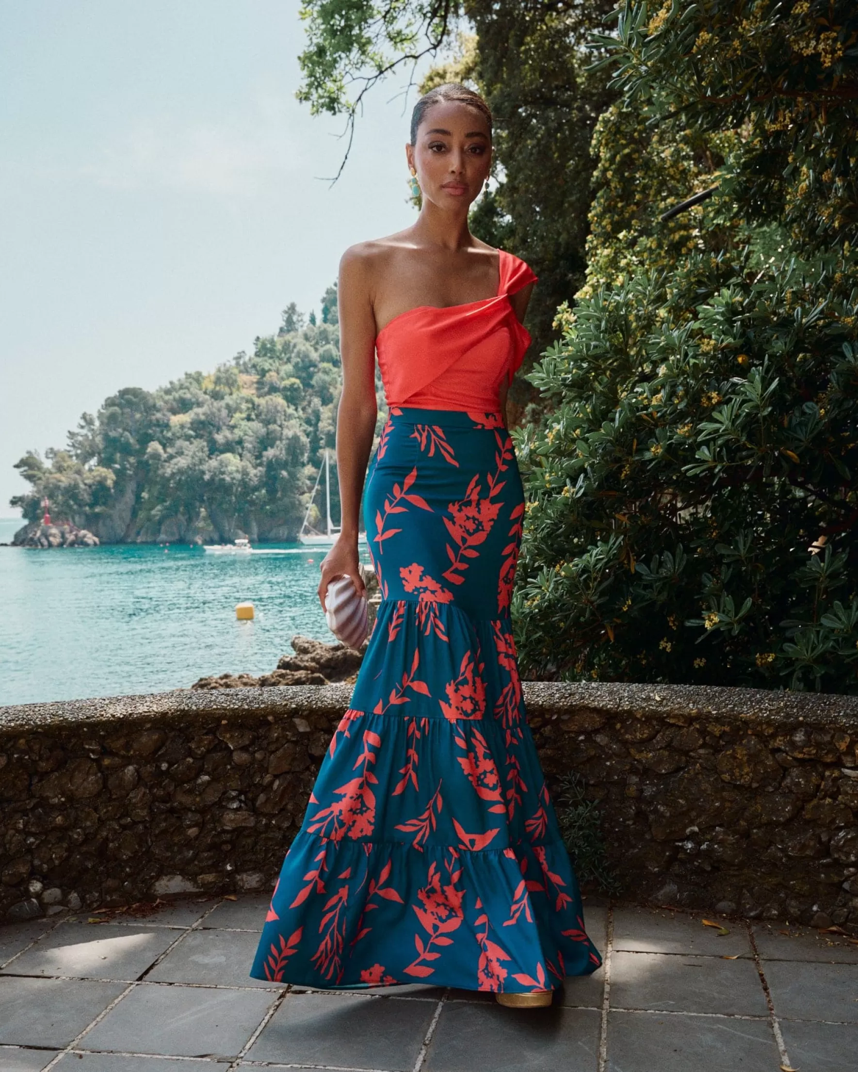 Miphai Falda Larga Martina Estampada Azul Store