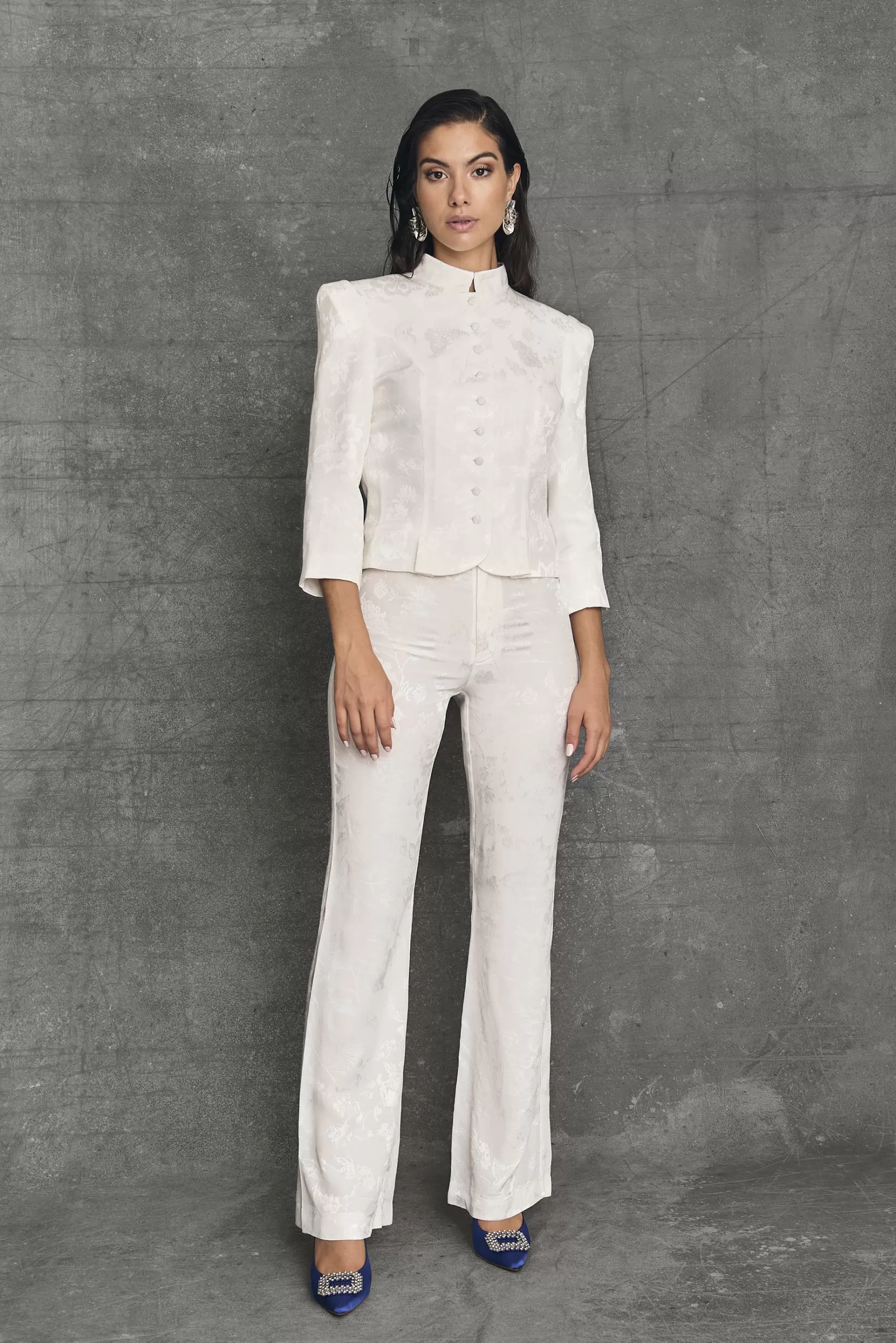 Miphai Pantalón Bootcut Chelsea Blanco Fashion