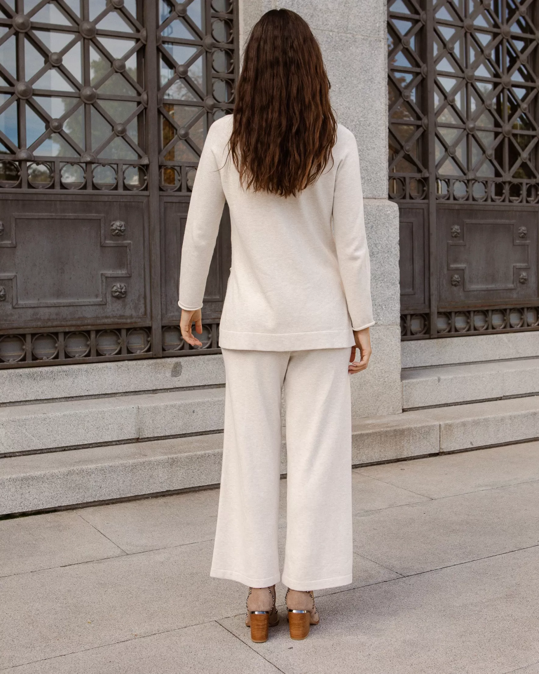 Miphai Pantalón punto Verona beige Flash Sale