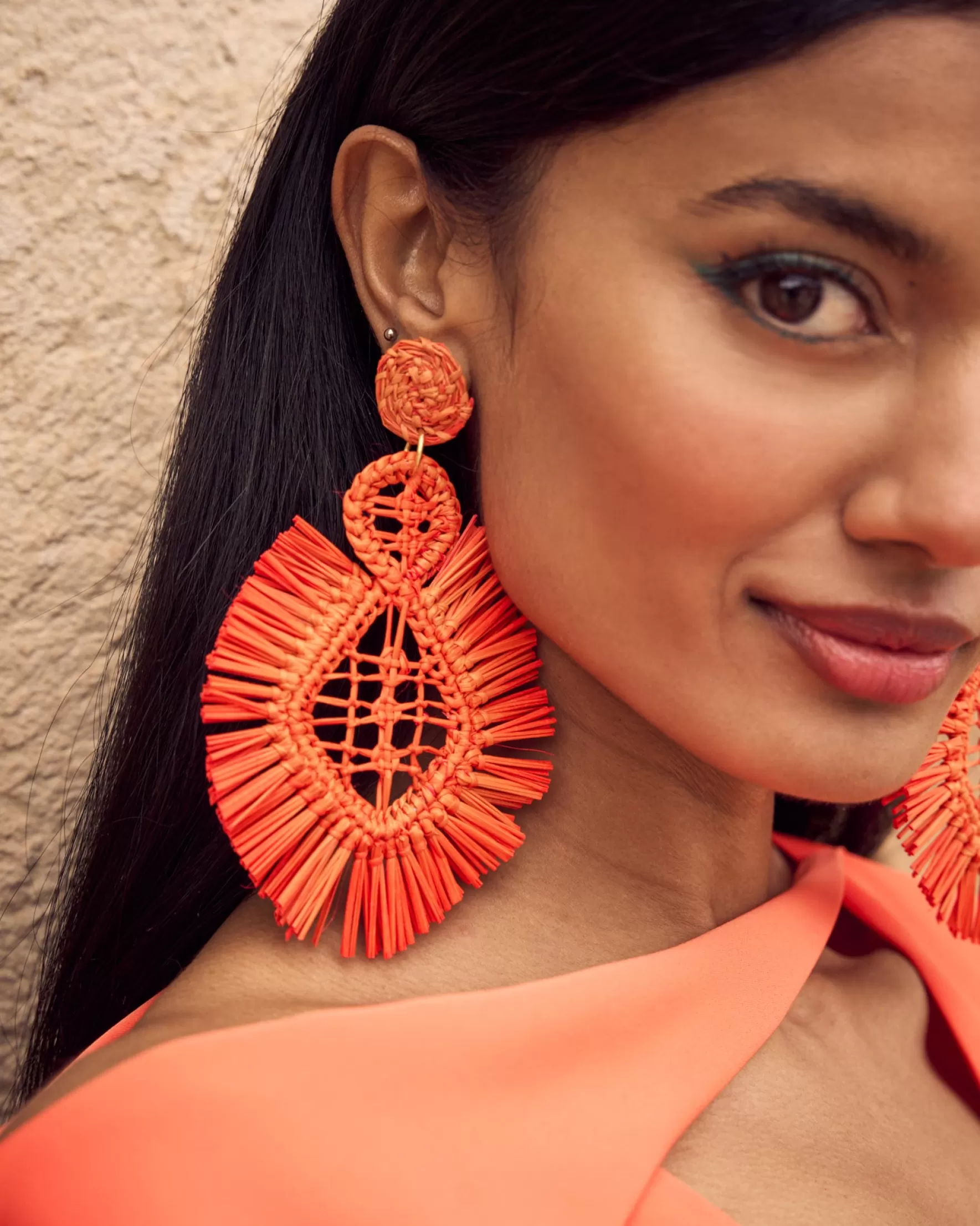 Miphai Pendiente Palma Manizales Naranja Sale