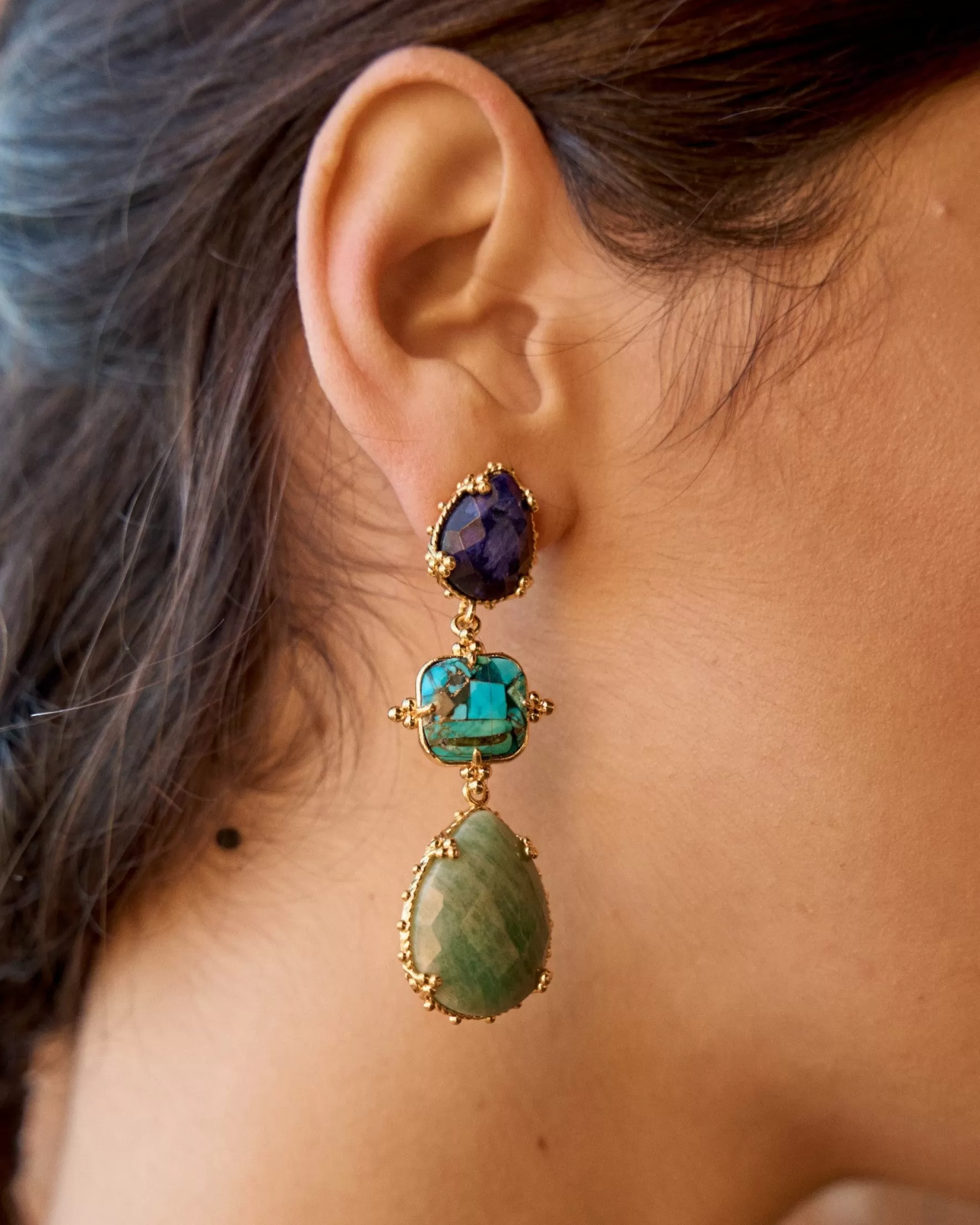 Miphai Pendientes Catalina Azul Store