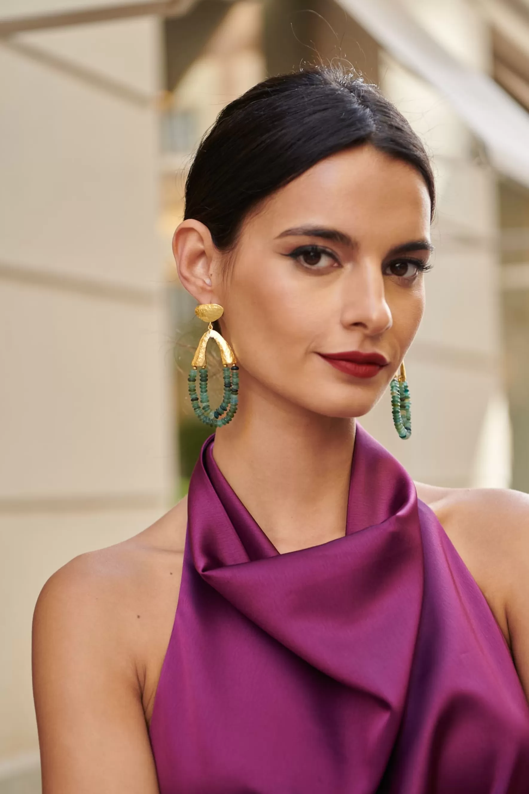 Miphai Pendientes Cleo Verde Shop