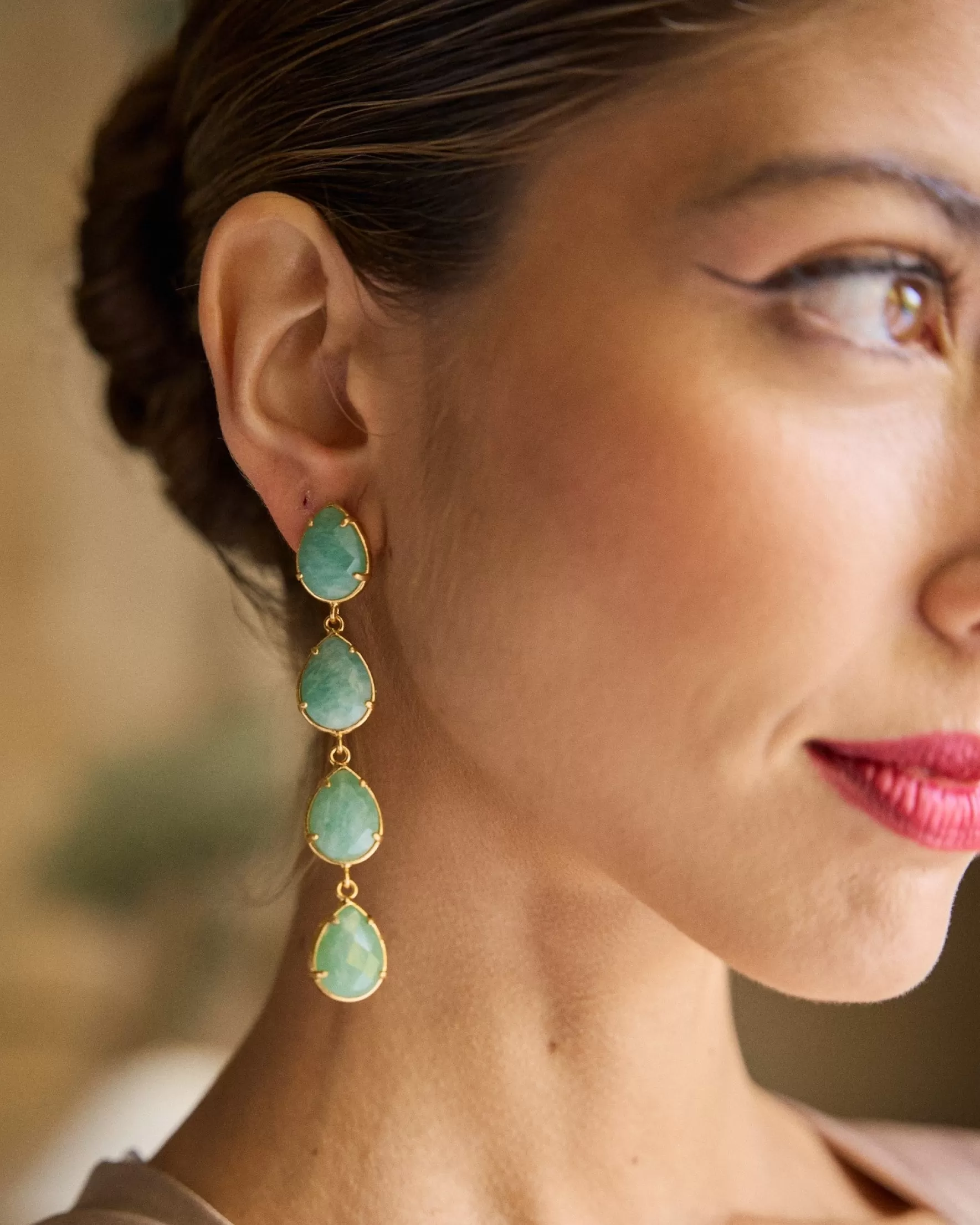 Miphai Pendientes Mairena Verde Agua Shop