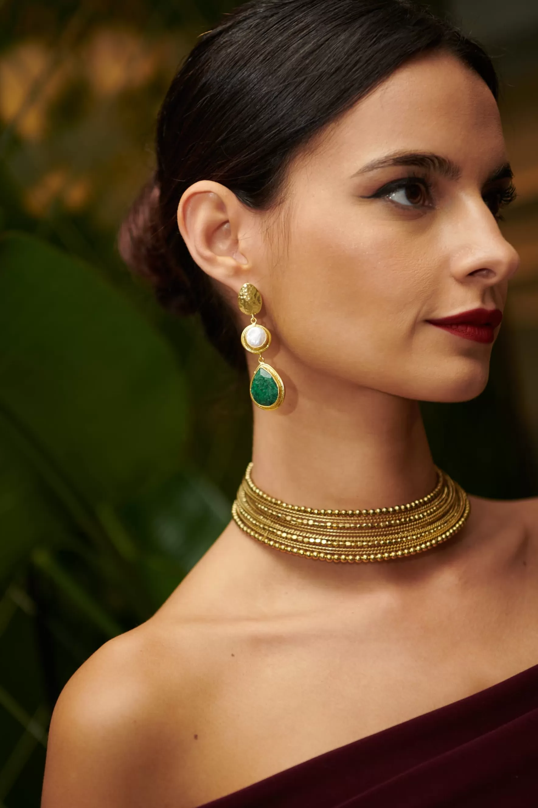 Miphai Pendientes Nilo Verde Shop