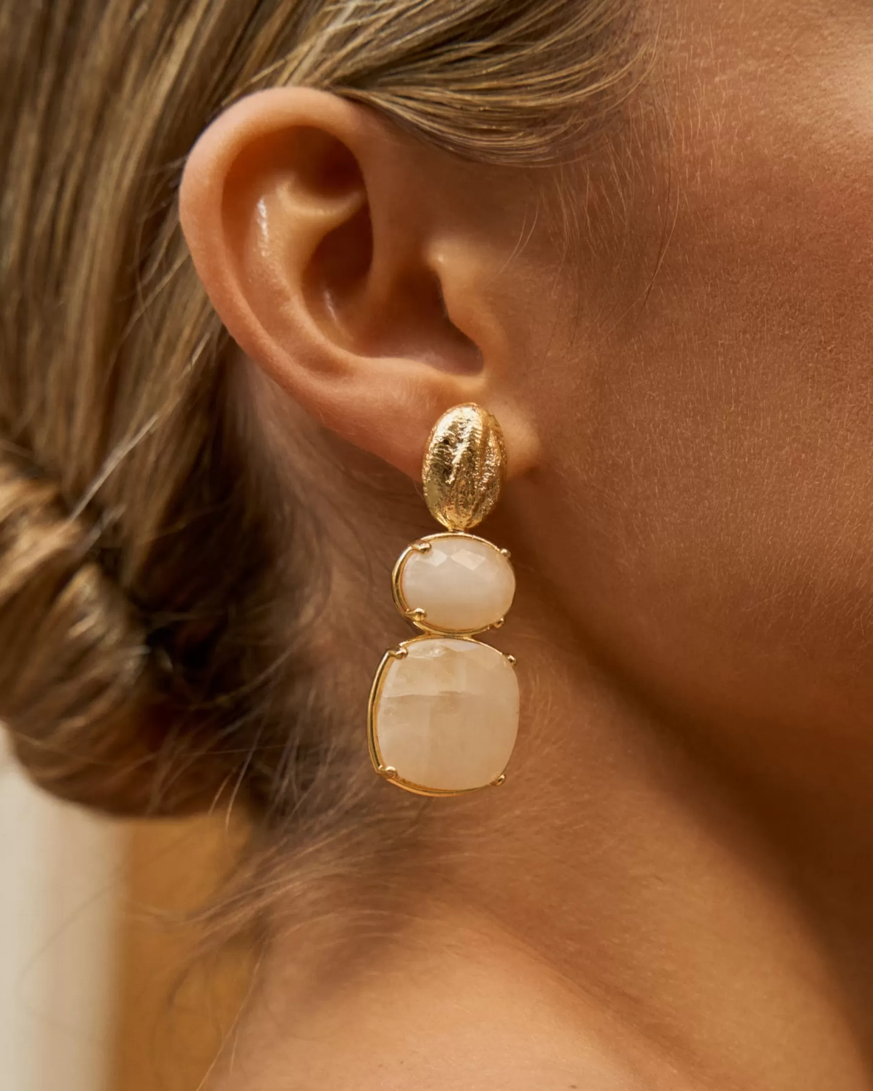 Miphai Pendientes Piedra Blanco Discount
