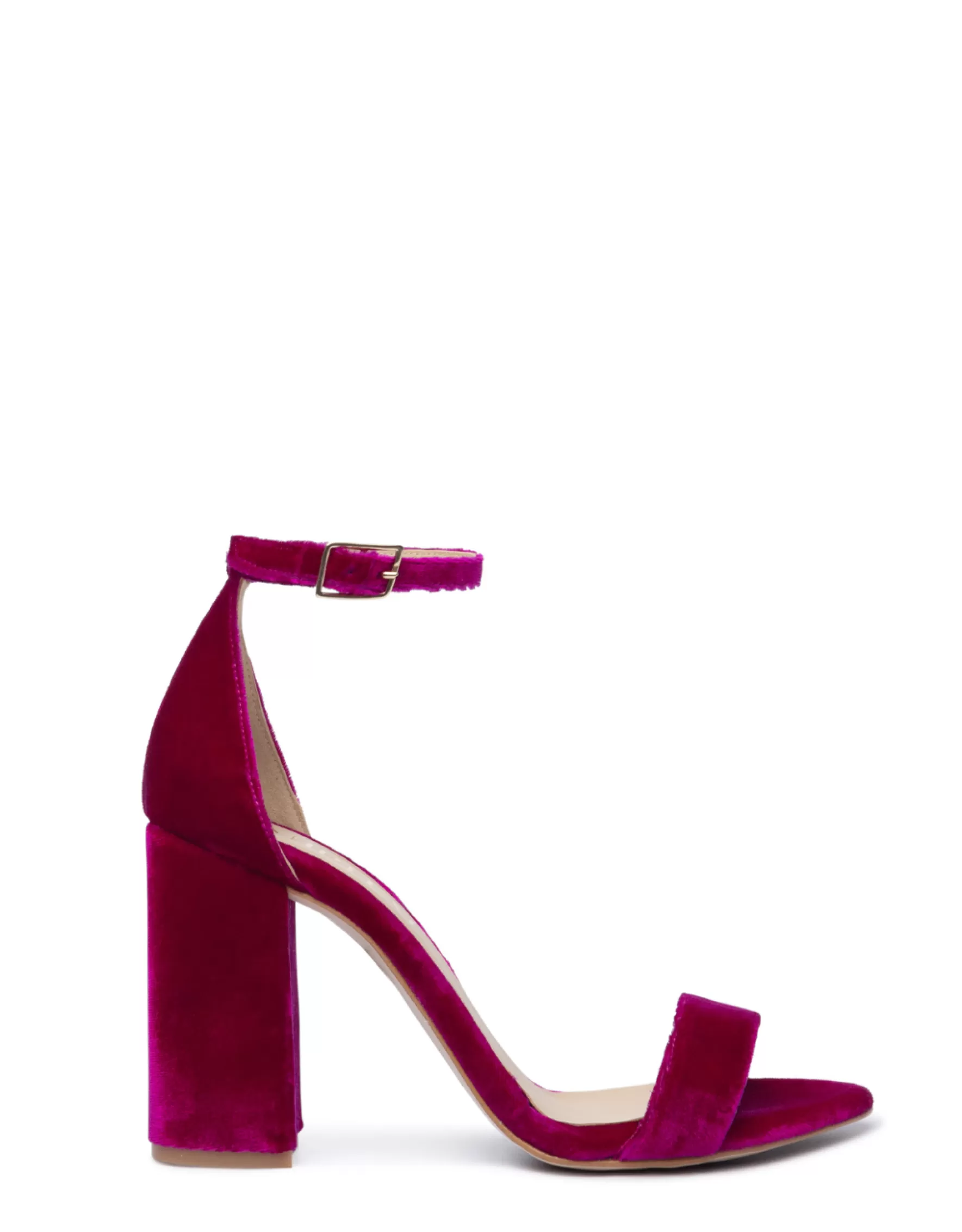 Miphai Sandalias Garbo de terciopelo fucsia Online