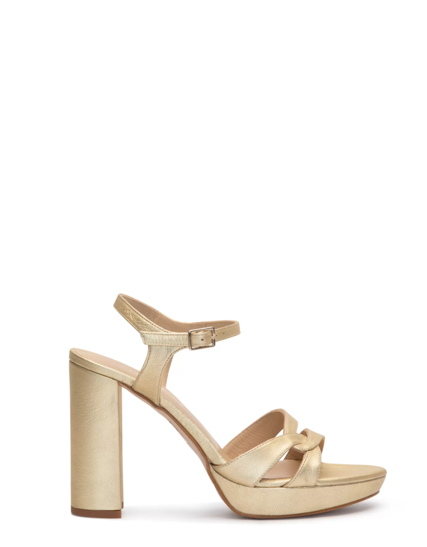 Miphai Sandalias Lauren de cuero Dorada Online