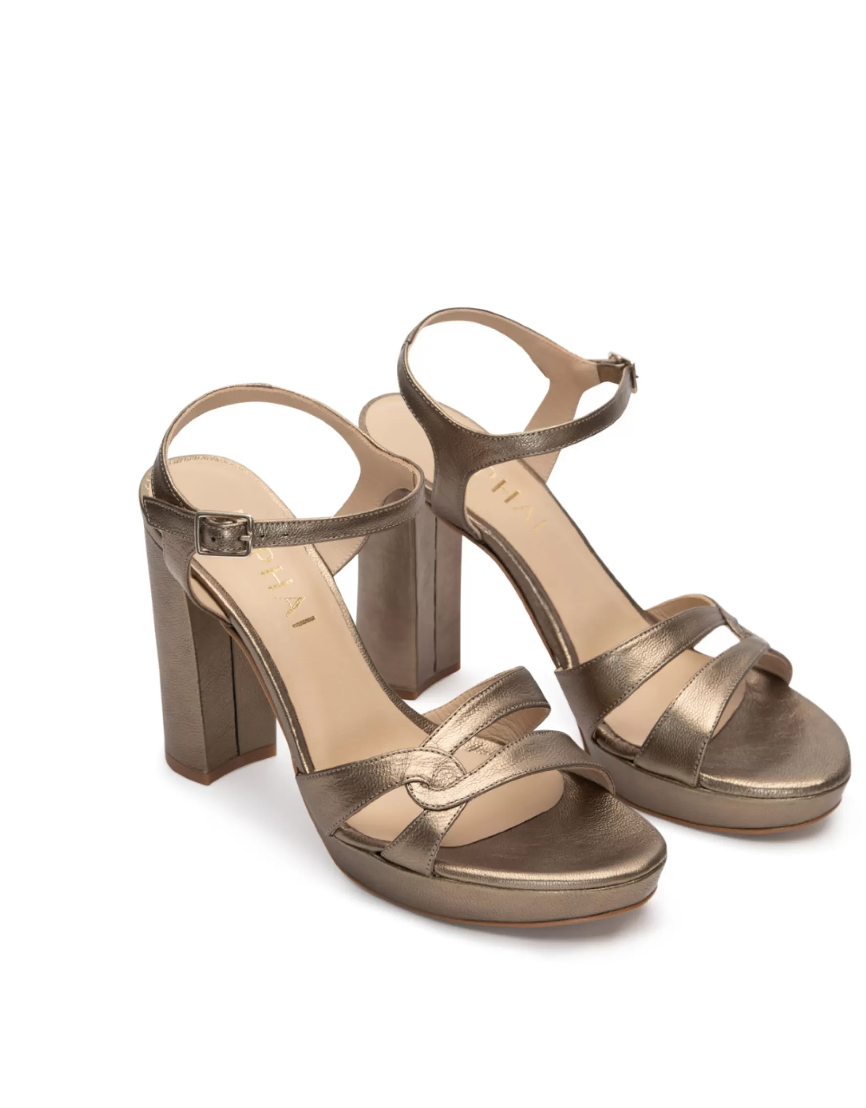 Miphai Sandalias Lauren de piel Bronce New