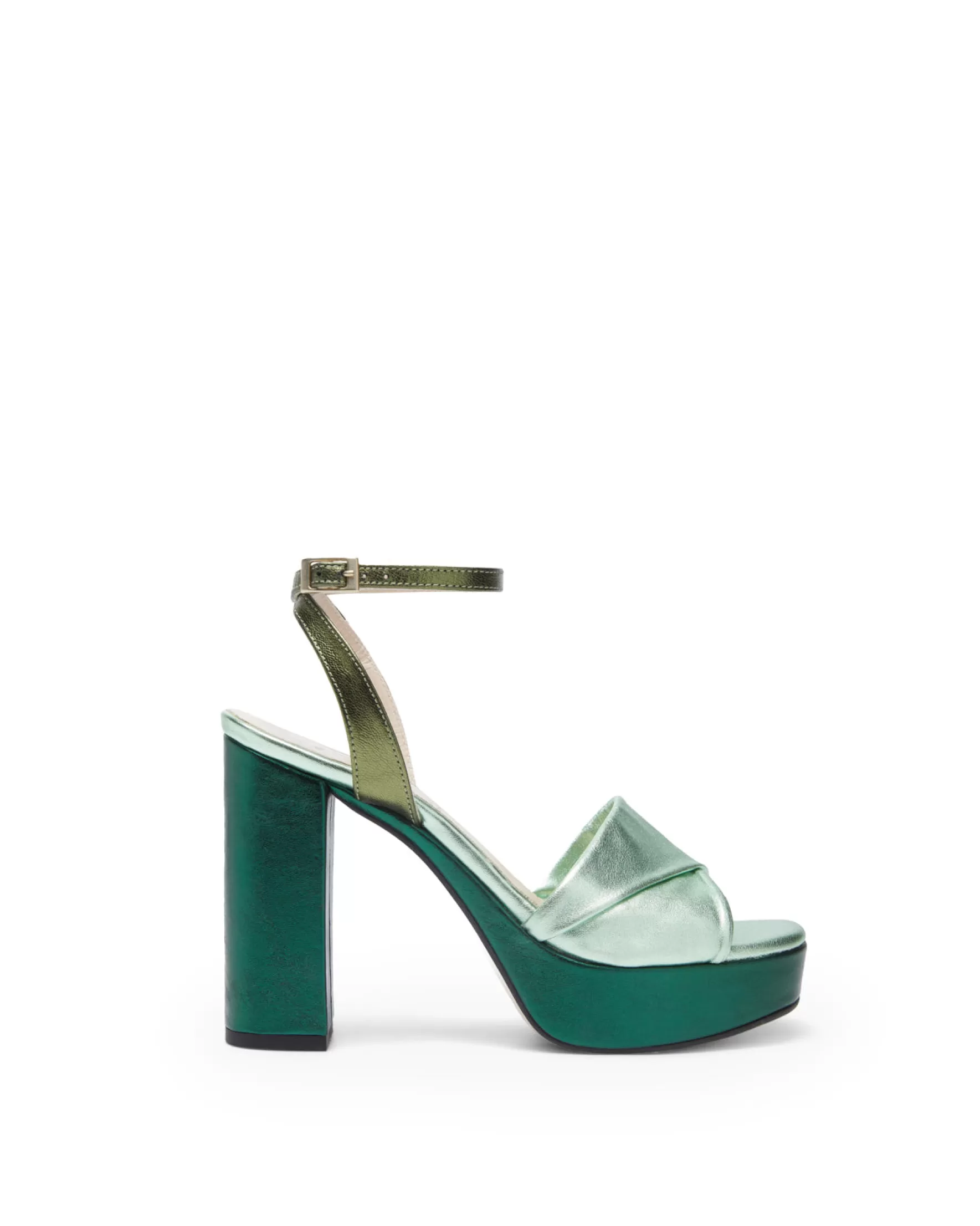Miphai Sandalias Nia de piel Verde Hot