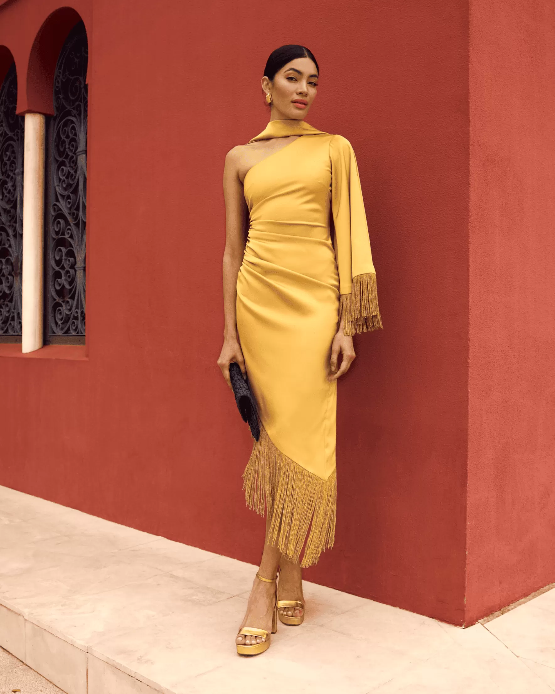 Miphai Vestido Kenia Dorado Flash Sale