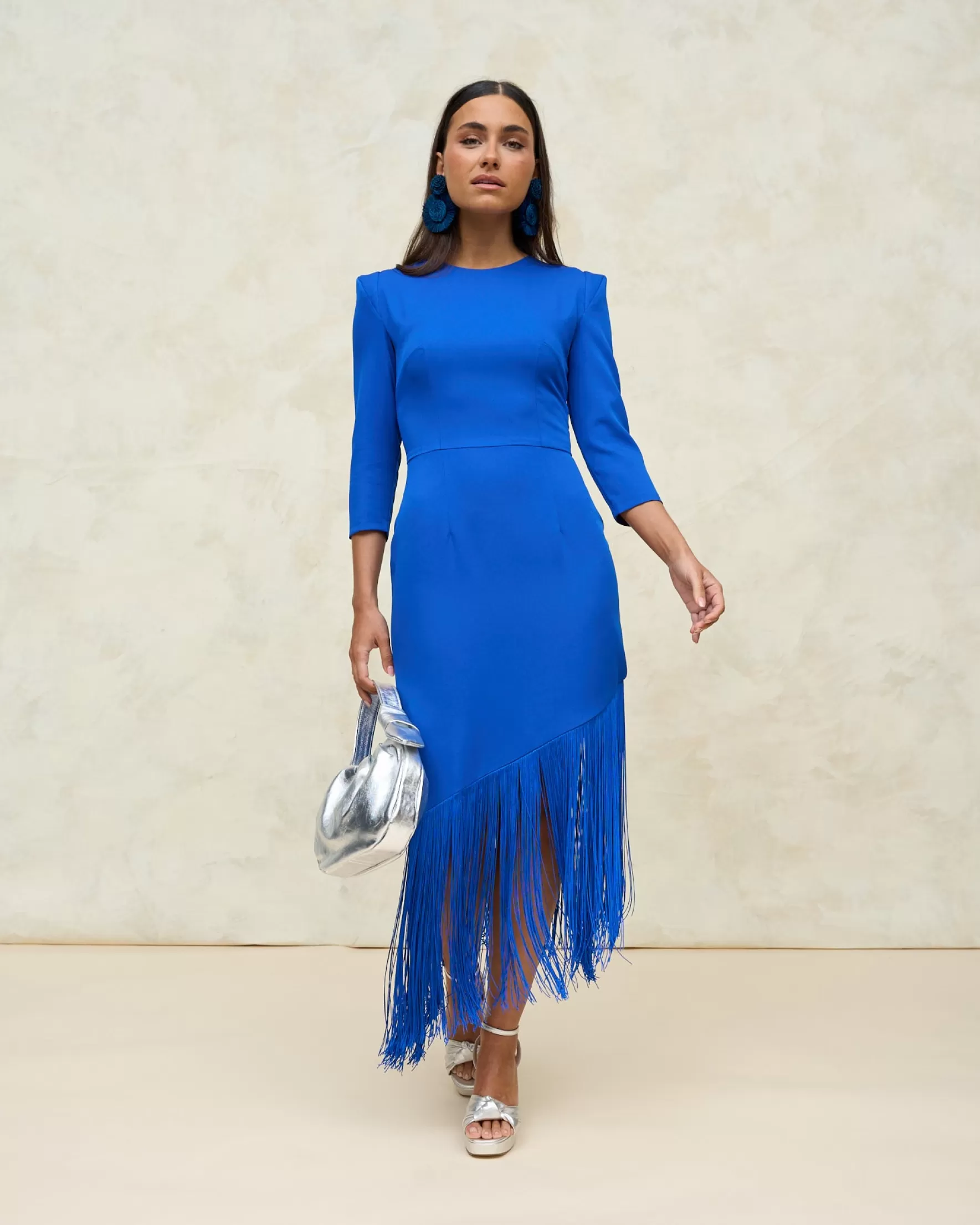 Miphai Vestido Antonia Azul Eléctrico Sale