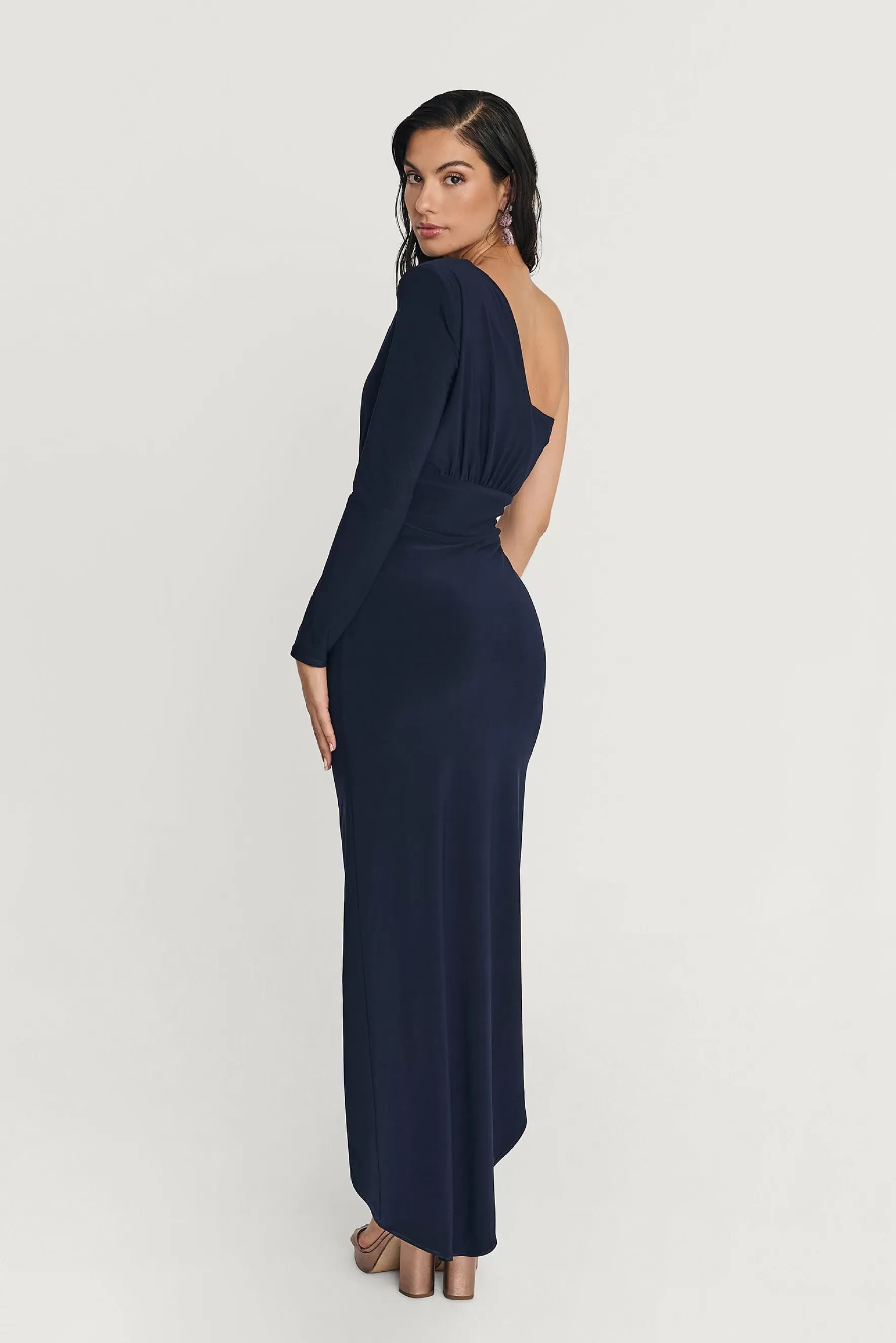 Miphai Vestido Asimétrico Amara Marino Cheap