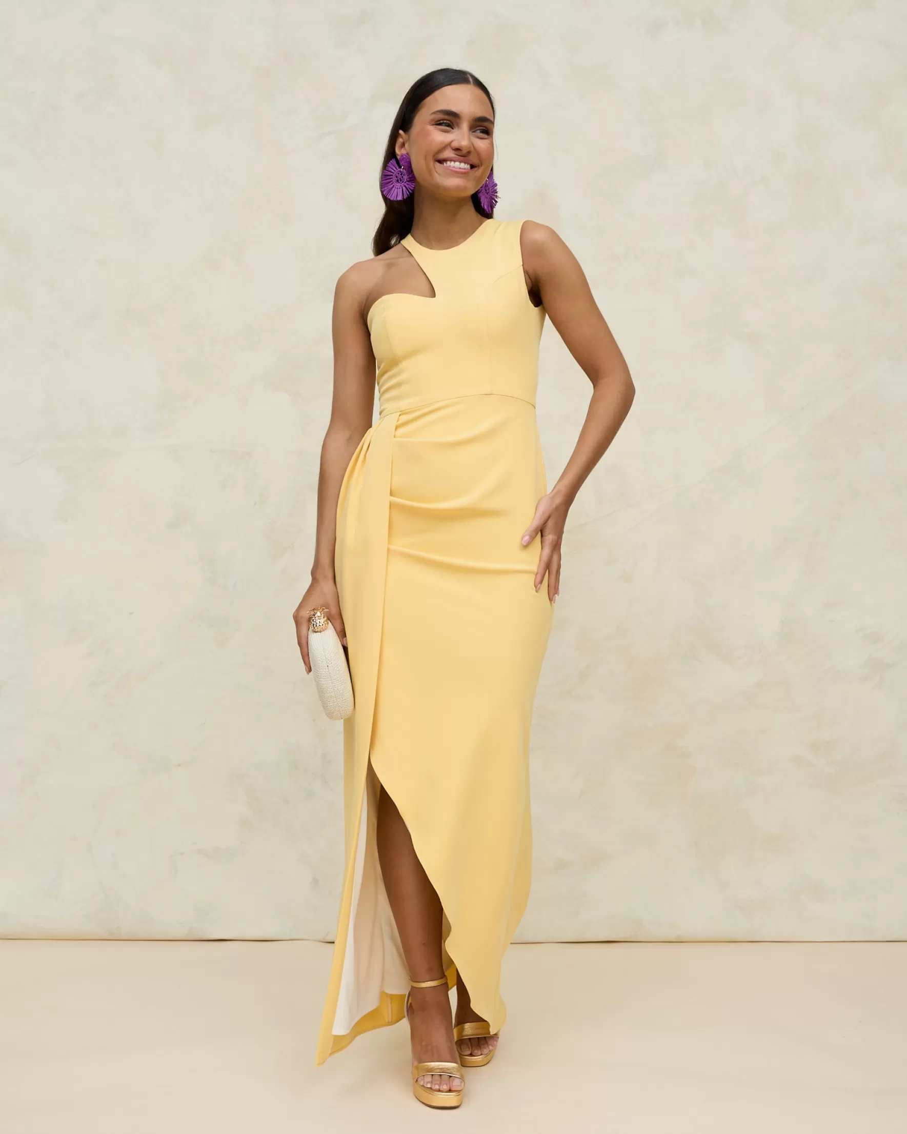 Miphai Vestido Corina Amarillo Fashion