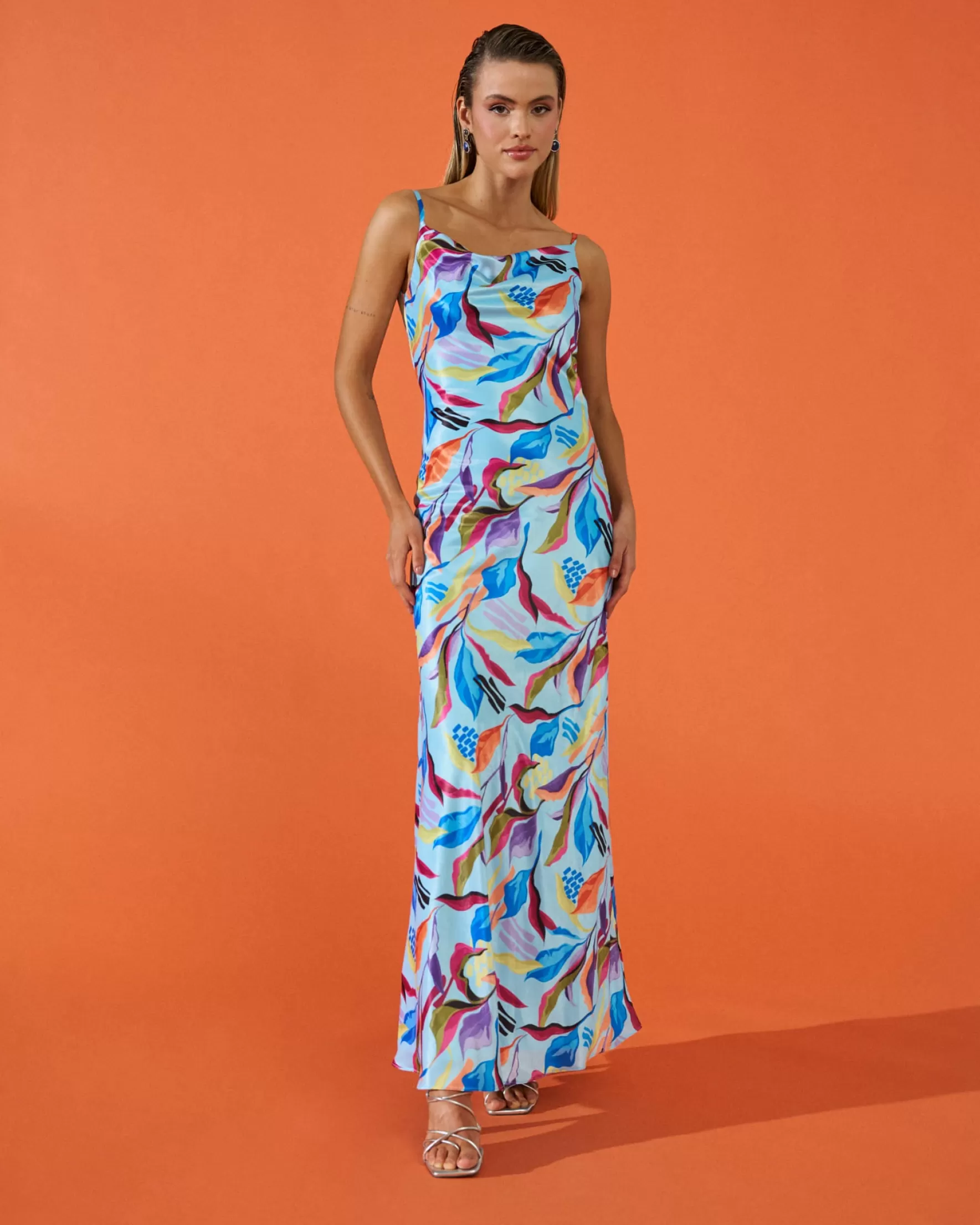 Miphai Vestido Hera Estampado Tropical Best Sale