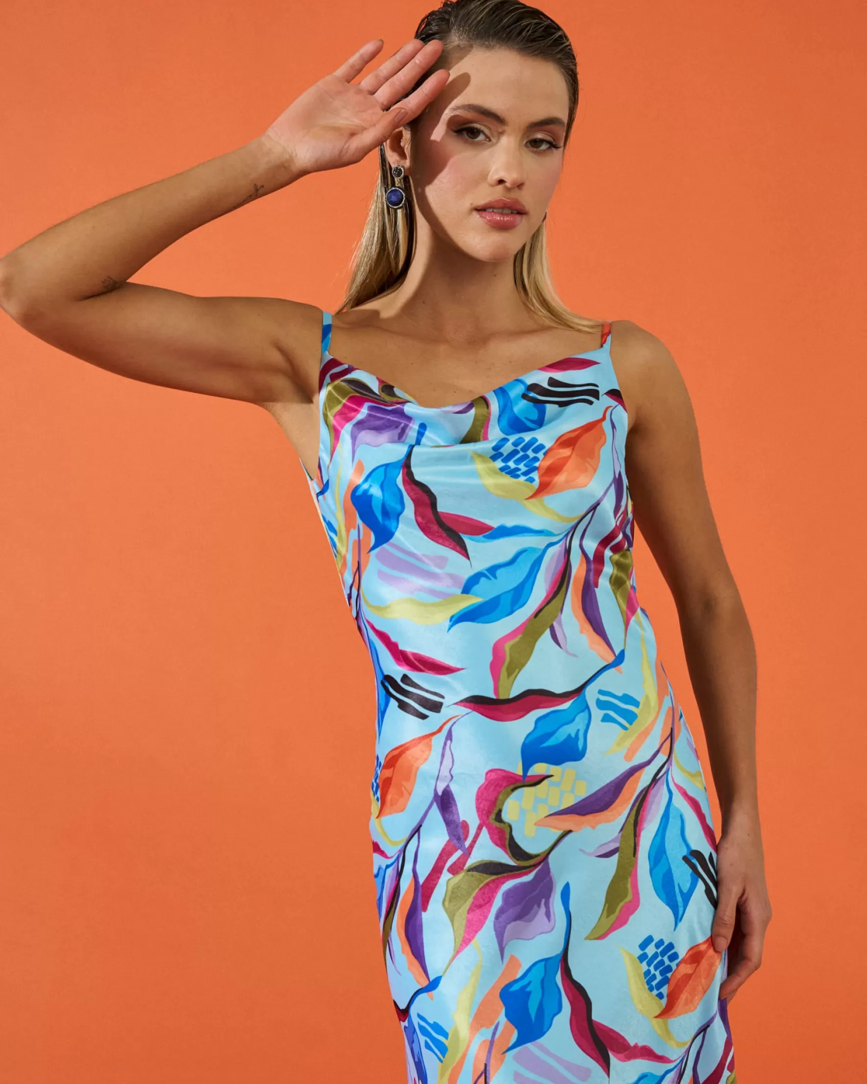 Miphai Vestido Hera Estampado Tropical Best Sale