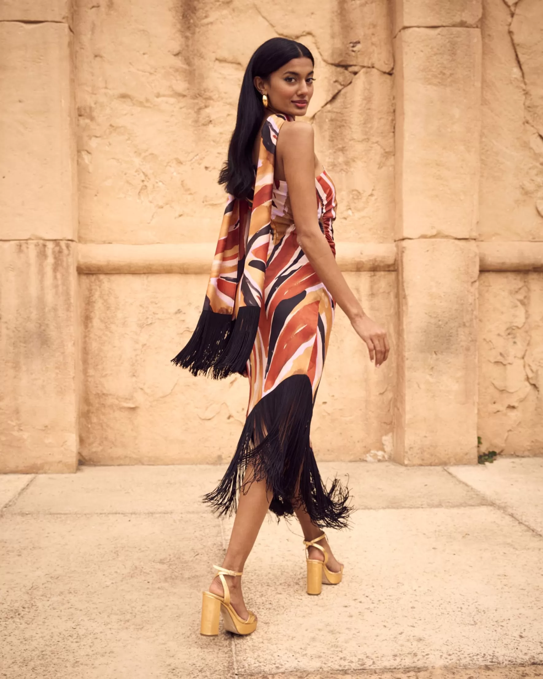 Miphai Vestido Kenia Animal Print New
