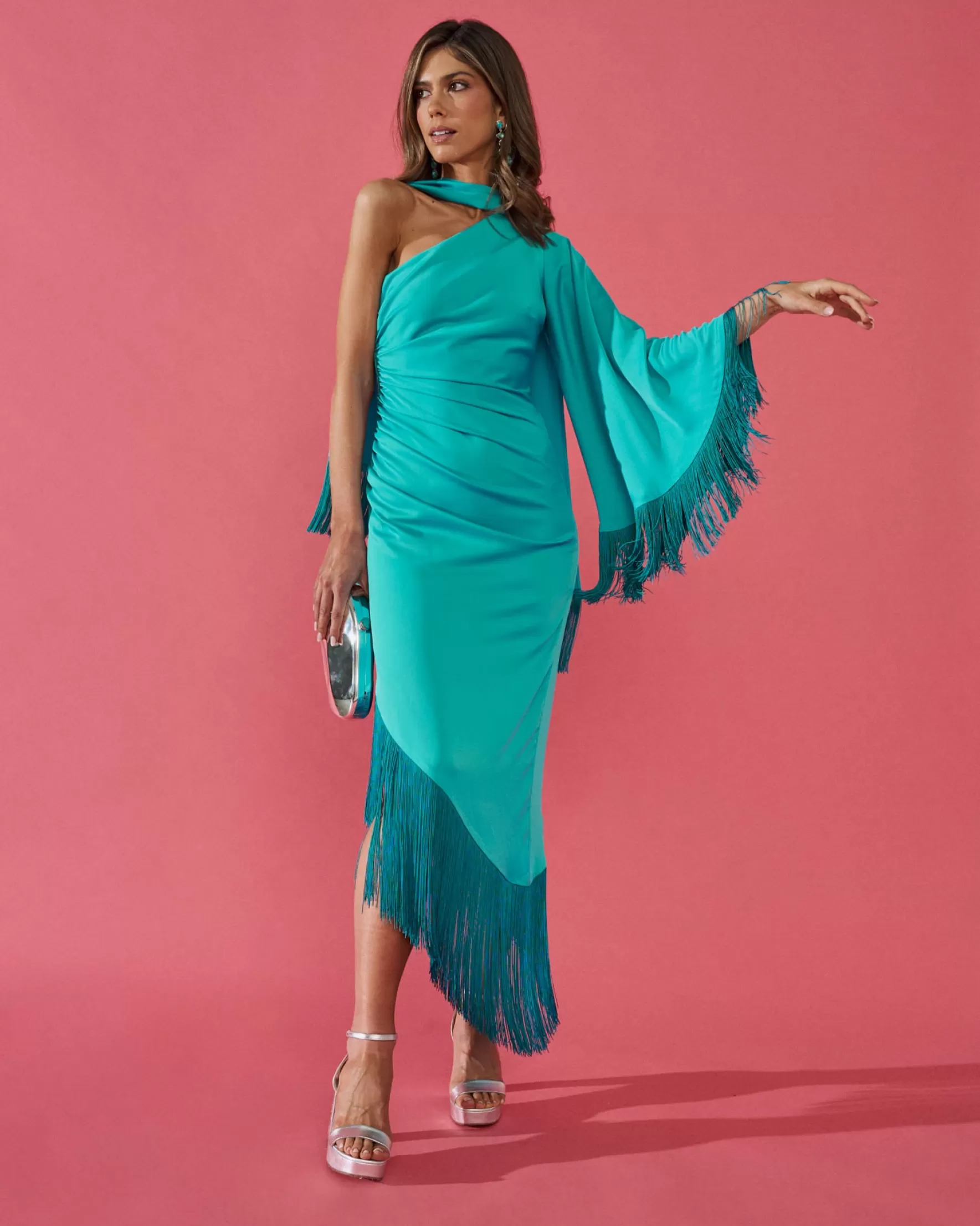 Miphai Vestido Kenia Turquesa Discount