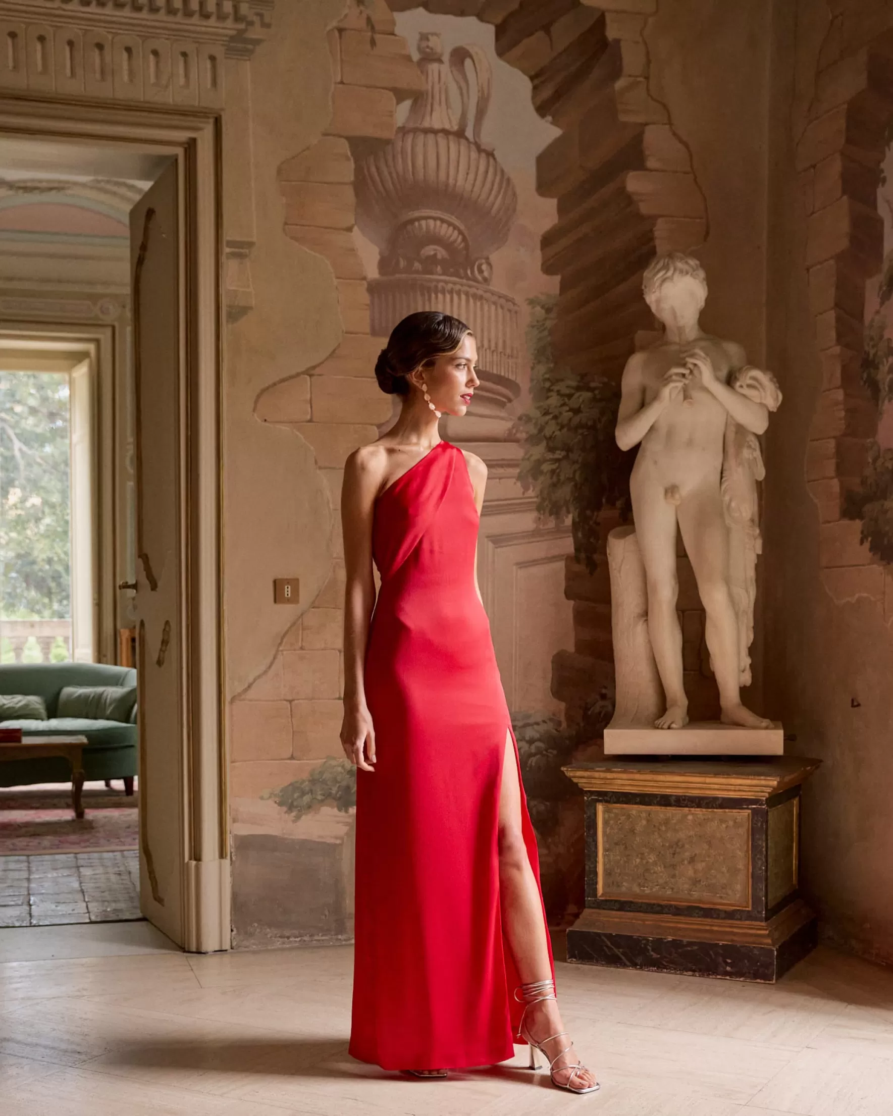 Miphai Vestido Lotus Rojo Best Sale