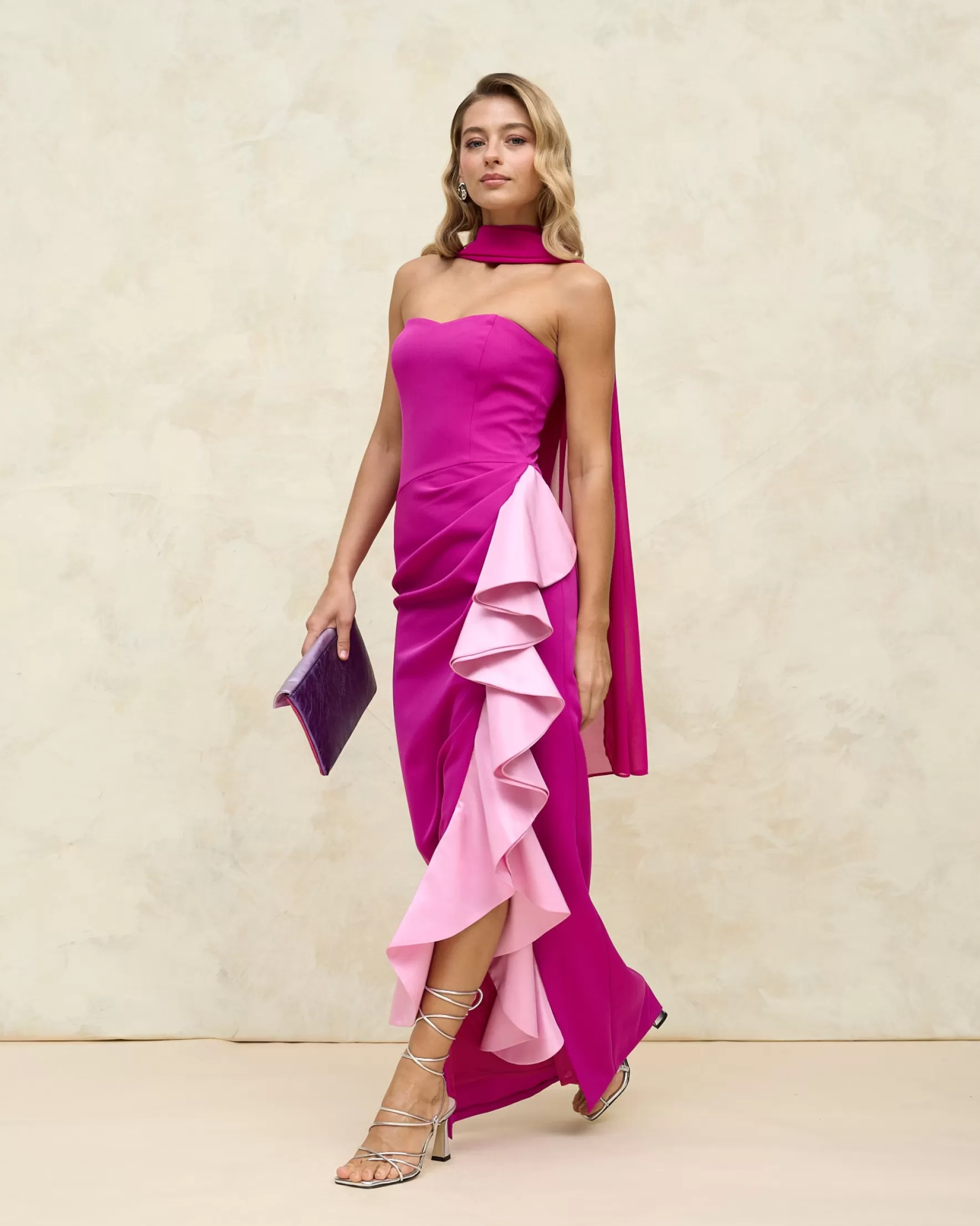 Miphai Vestido Macarena Buganvilla Discount