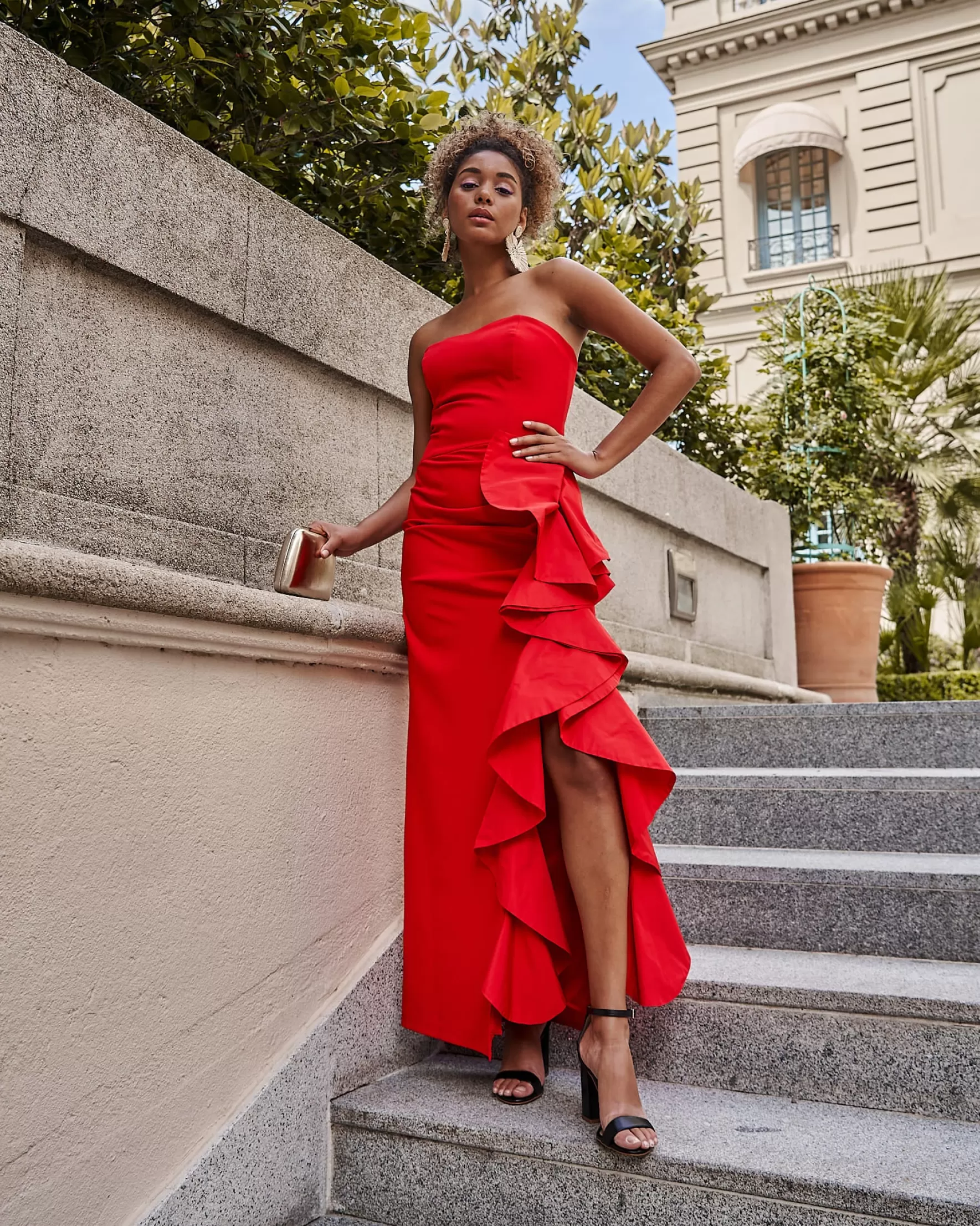Miphai Vestido Macarena Rojo Online