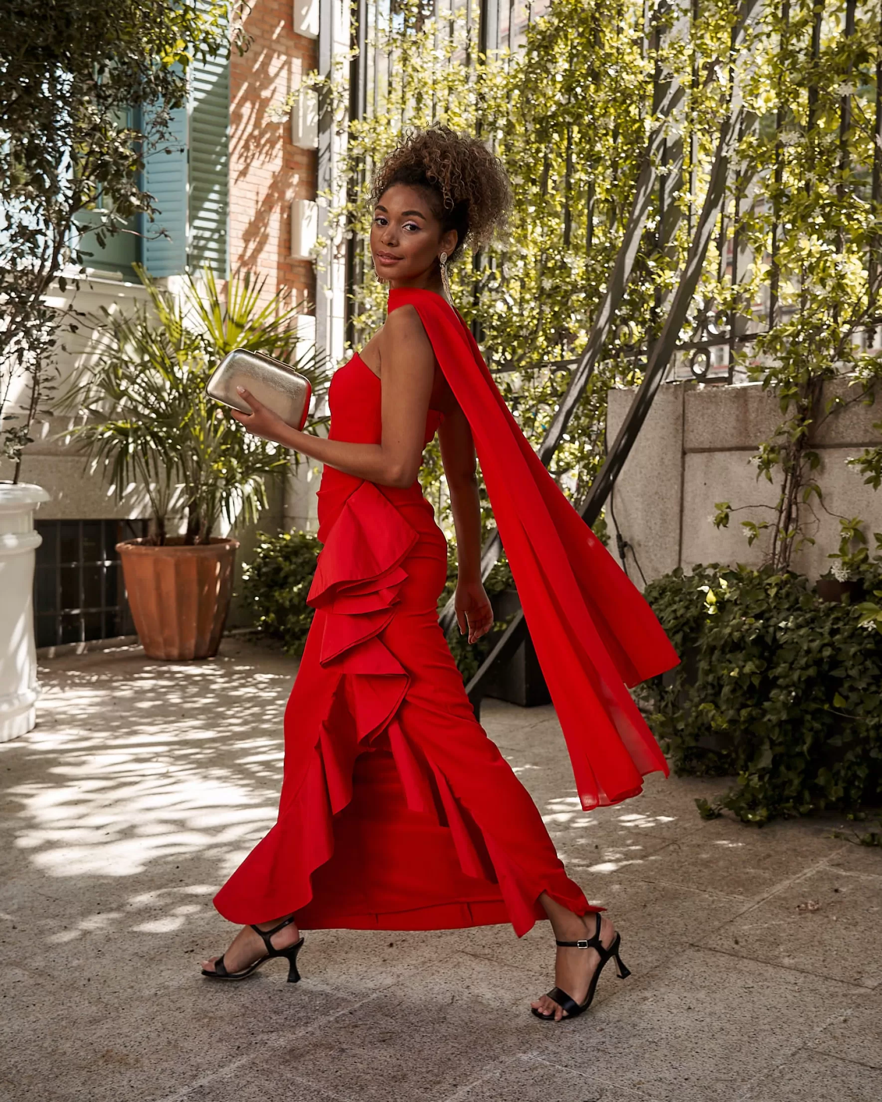 Miphai Vestido Macarena Rojo Online