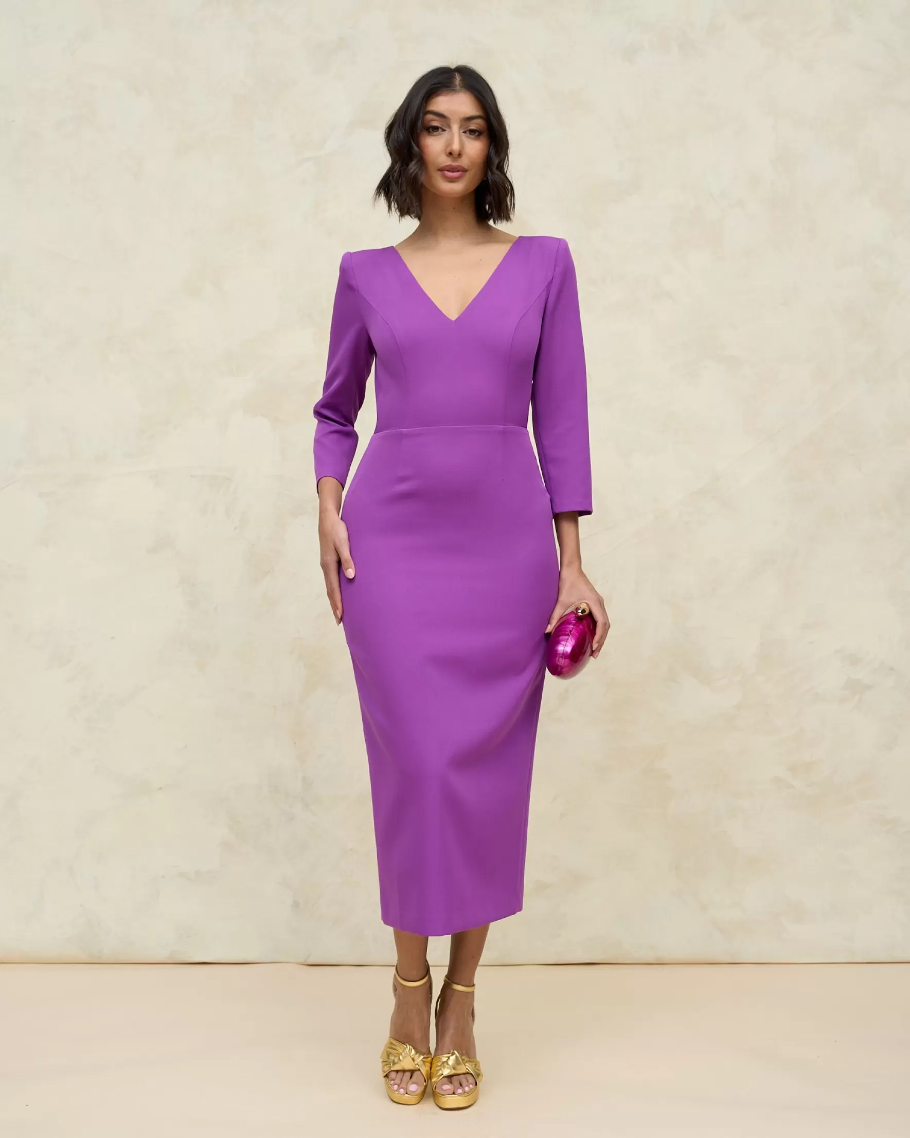 Miphai Vestido Marina Morado Flash Sale