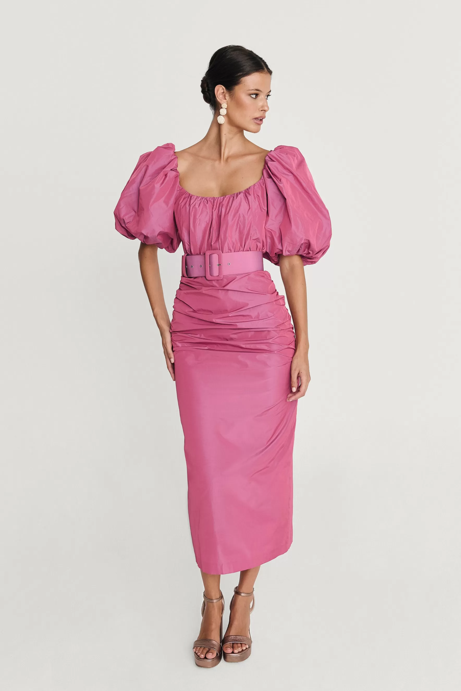 Miphai Vestido midi Sabela Rosa Cheap