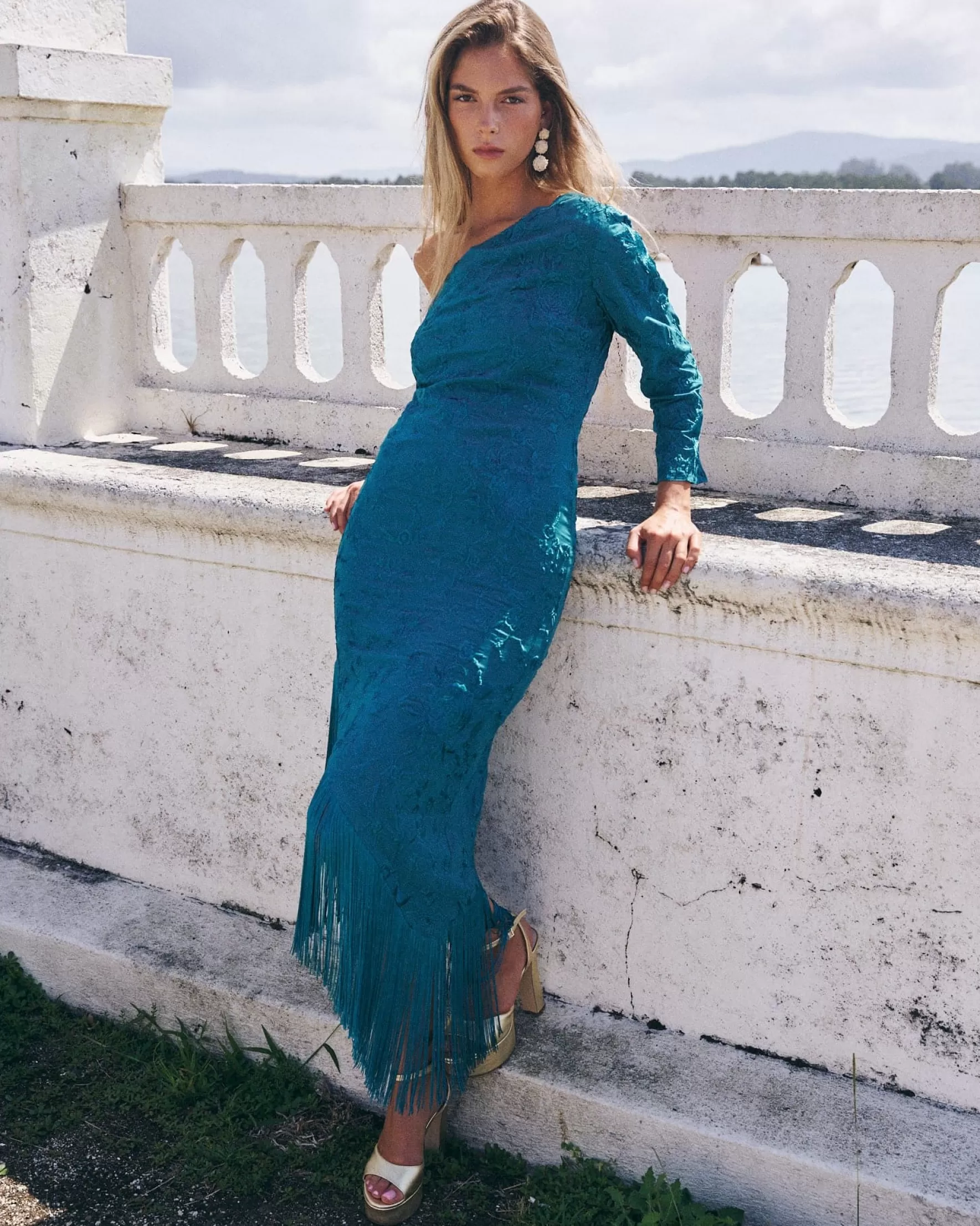 Miphai Vestido Midi Xulia Turquesa Online