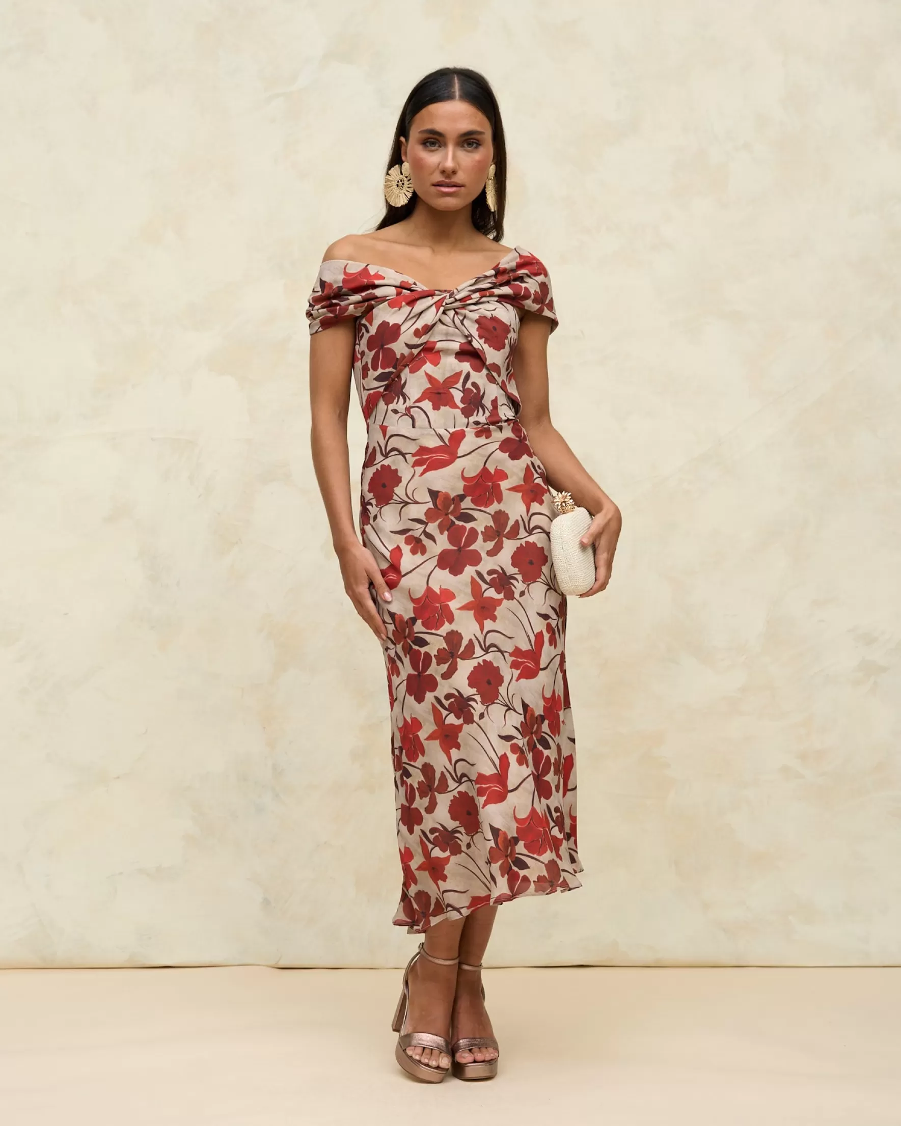 Miphai Vestido Reme Estampado Floral Flash Sale