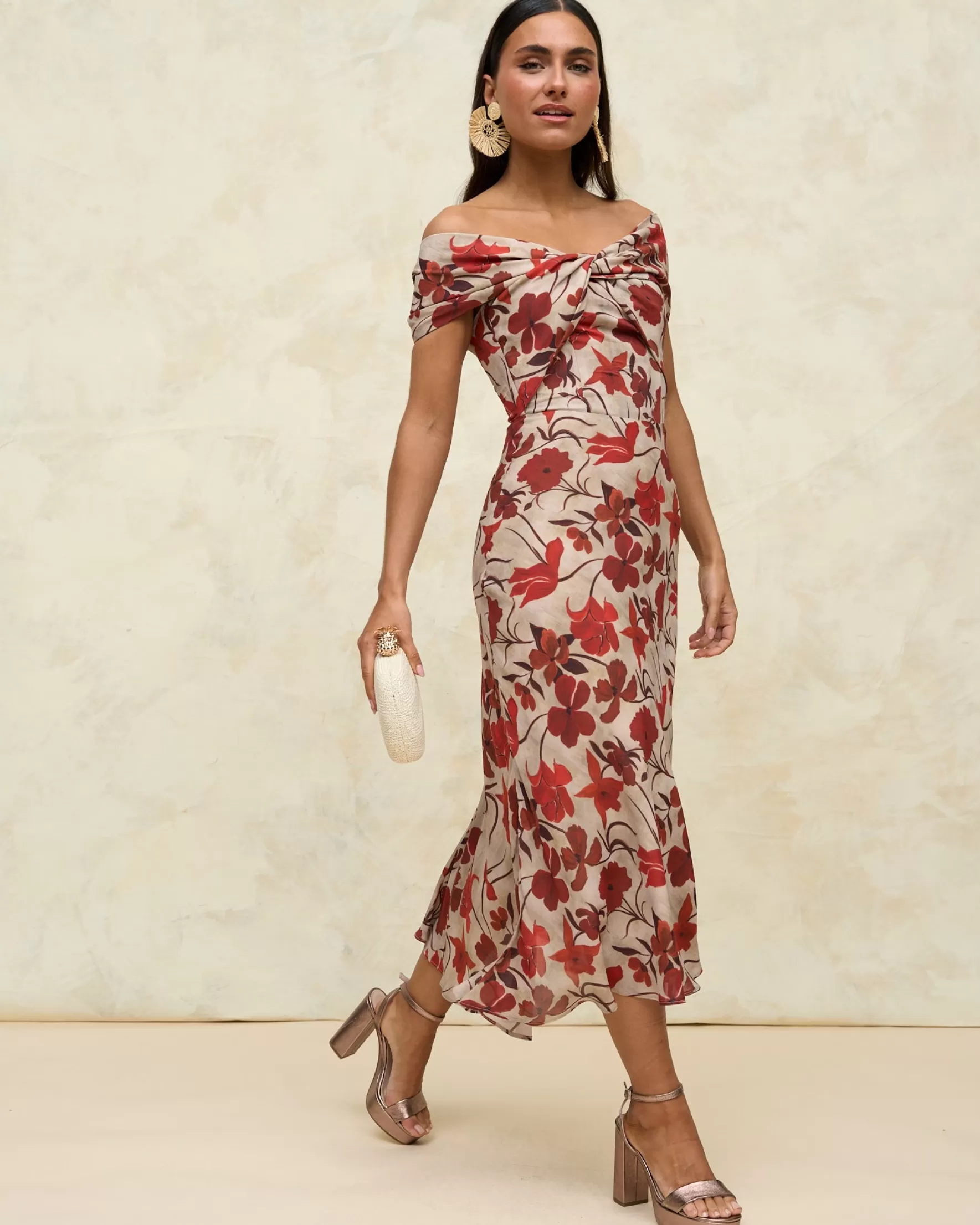 Miphai Vestido Reme Estampado Floral Flash Sale