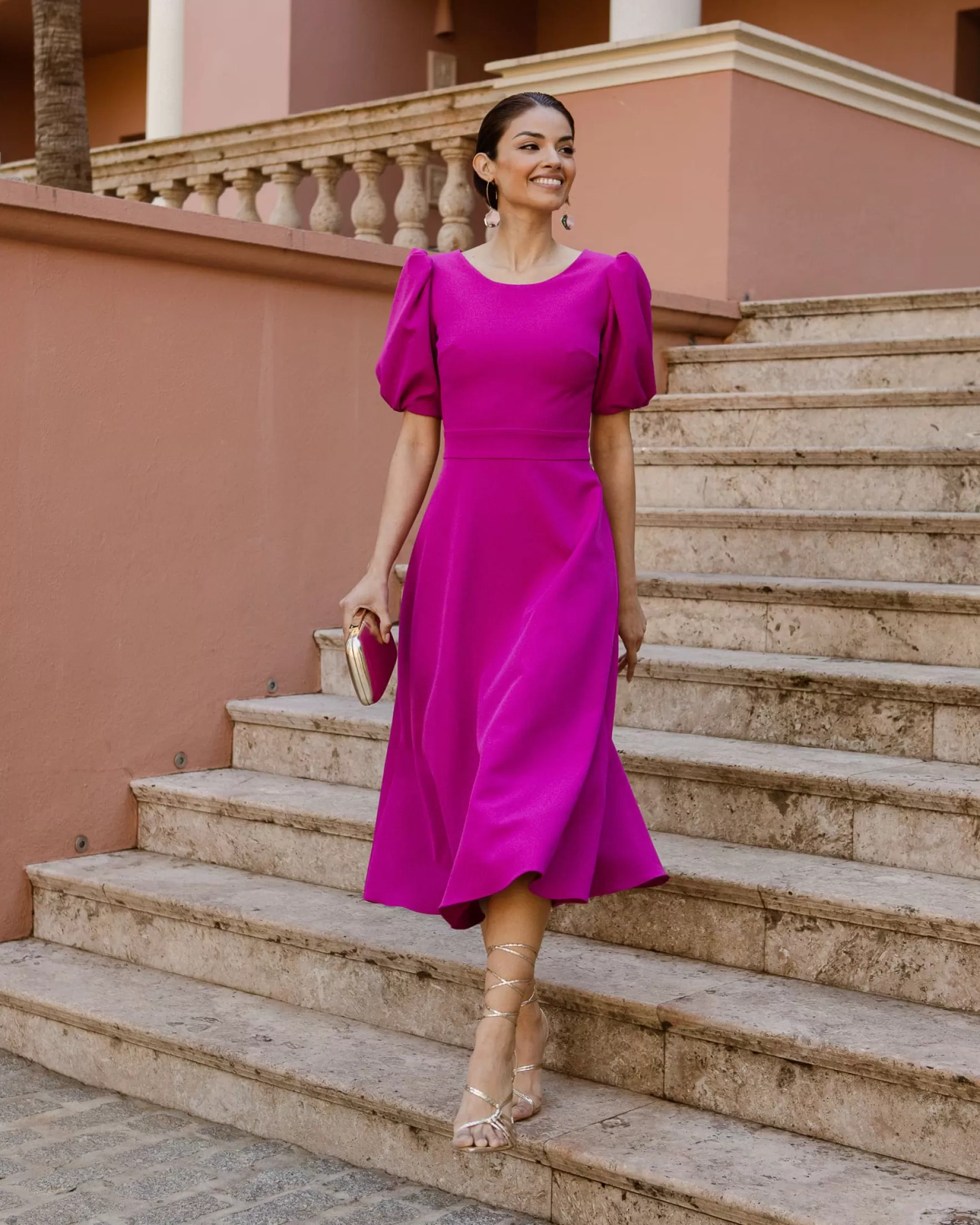 Miphai Vestido Sol magenta Discount