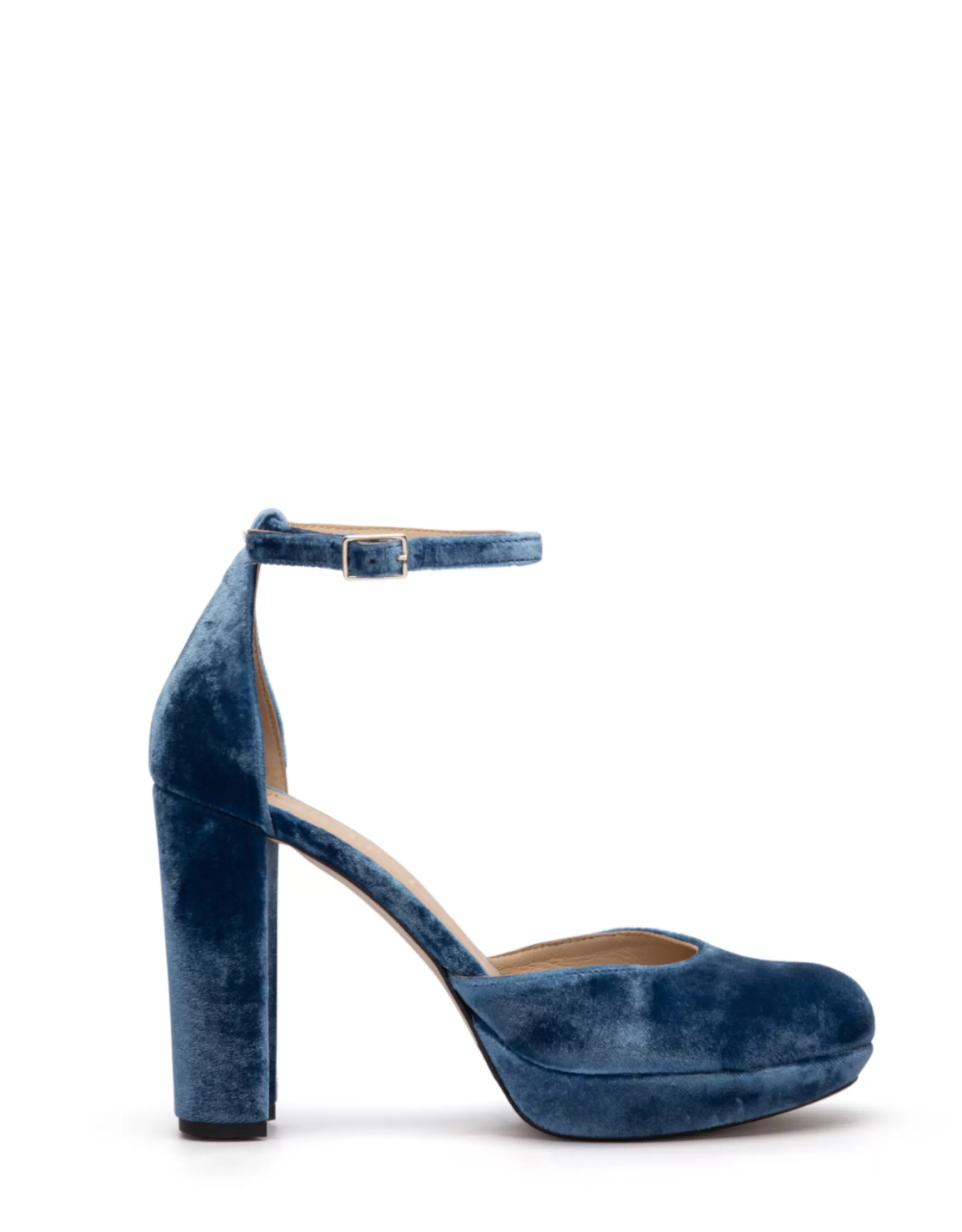 Miphai Zapatos de tacón Grace de terciopelo Azul Fashion